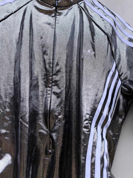 Adidas дамско боди в сребрист цвят