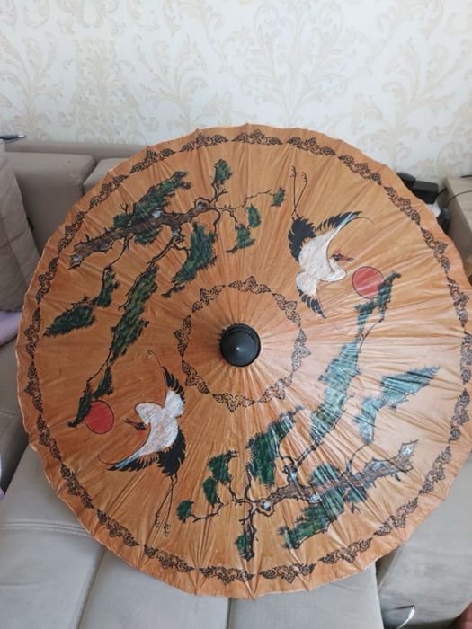 Зонтик бамбуковый винтаж