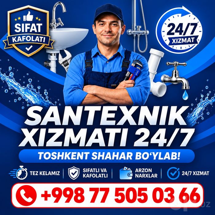 Toshkent Bo‘ylab 24/7 Santexnik – Ishonchli, Tez, Sifatli