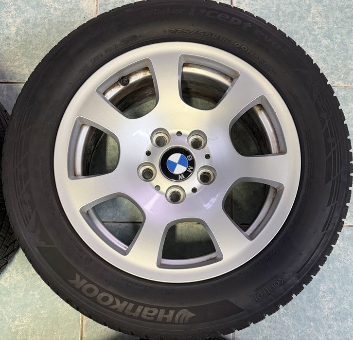 Roti/ jante aliaj R16 originale BMW Seria 5 E60 225/55/16 Hankook