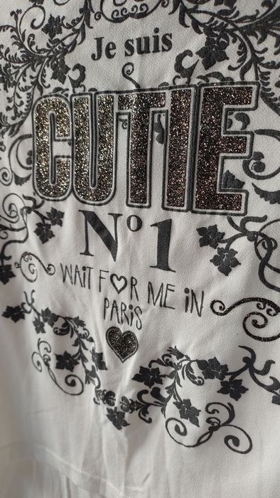 Дамска туника THS Cutie, S/M, Бяла, Цветя