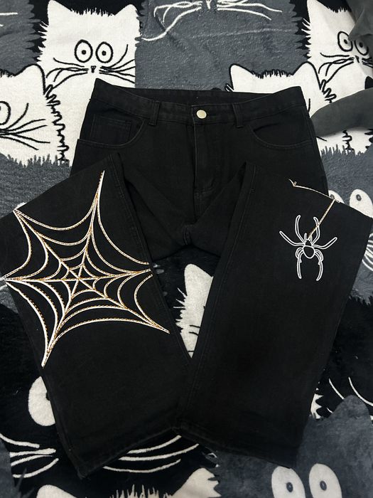 Джинсы унисекс с принтом