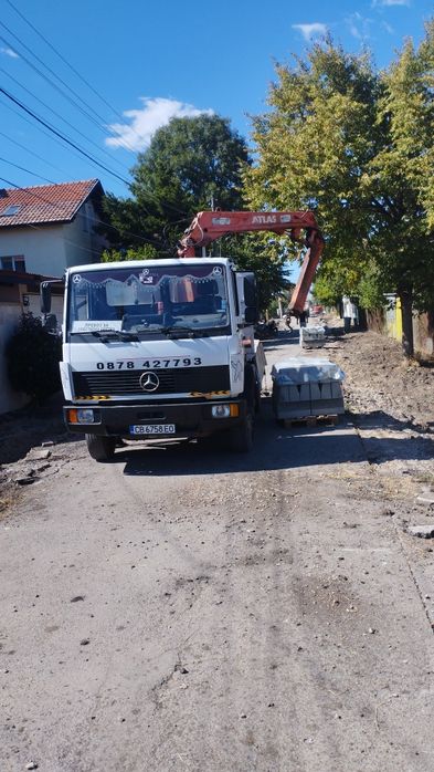 Транспорт със самосвал с кран за София и околностите