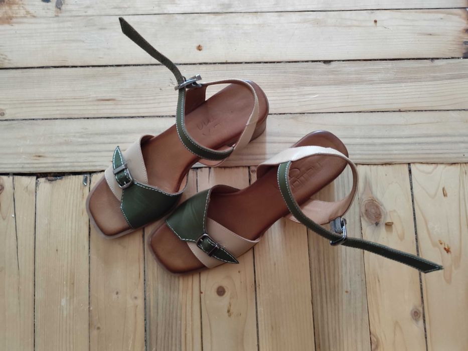 Дамски сандали естествена кожа