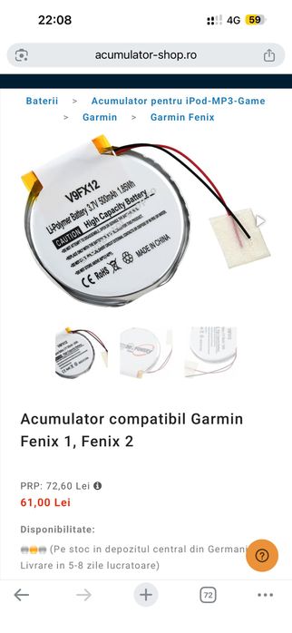 ceas Garmin Fenix curea Garmin,incarcator si cablu pret fix 200 lei