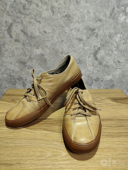 Оригинальные кожаные кеды Trussardi