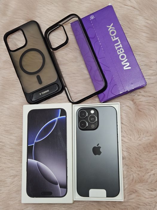 Iphone 16 pro max 256GB Black Titanium stare impecabilă Full box