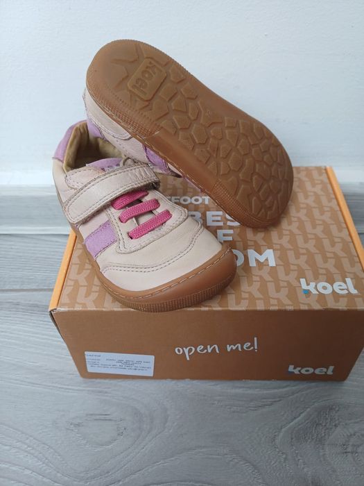 Papuci KOEL Barefoot din piele, mărime 24