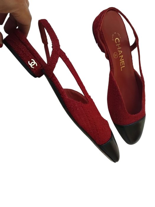 Chanel Tweed Slingback сандали
