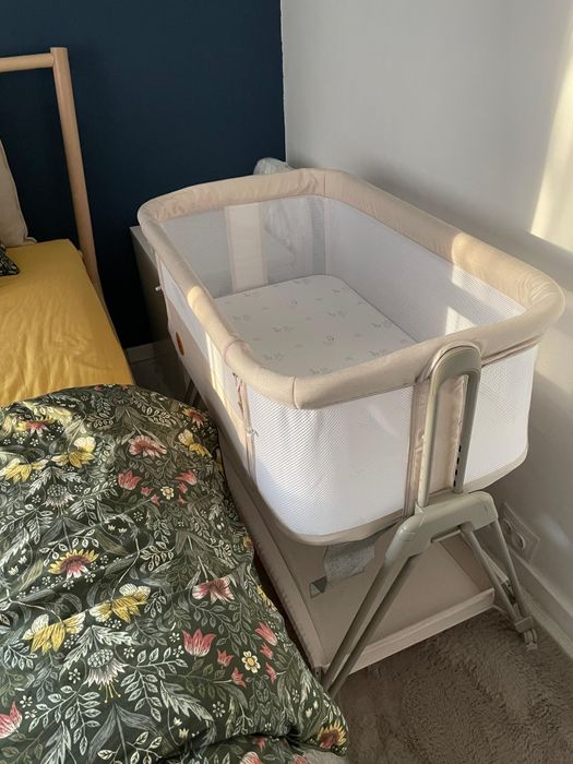 Patut co-sleeper, Lionelo, Luna, 2 in 1, Cu laterala culisanta