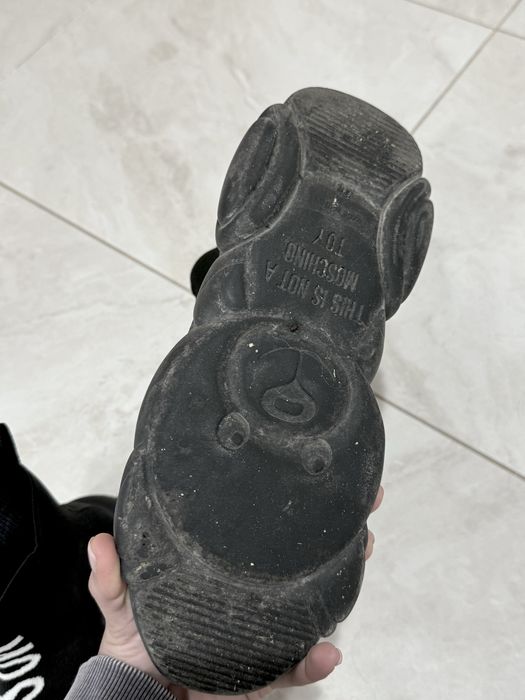 Moschino Couture, високи черни обувки Teddy sneakers 40