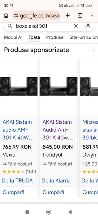 Sistem akai 301 cu bluethooh