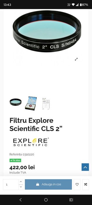 Filtru CLS 2"  -  Accesoriu telescop astronomic