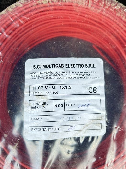 Conductor fy 1,5 si myf 2,5