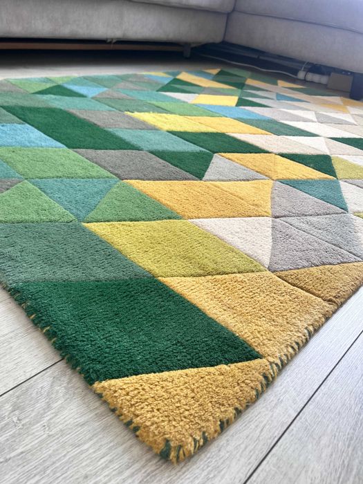 Covor Illusion Prism Green/Multi. 100% lana