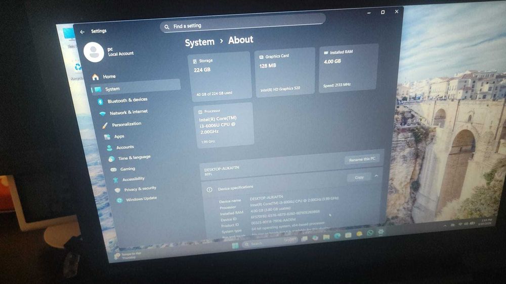 Laptop Lenovo i3 ddr 4