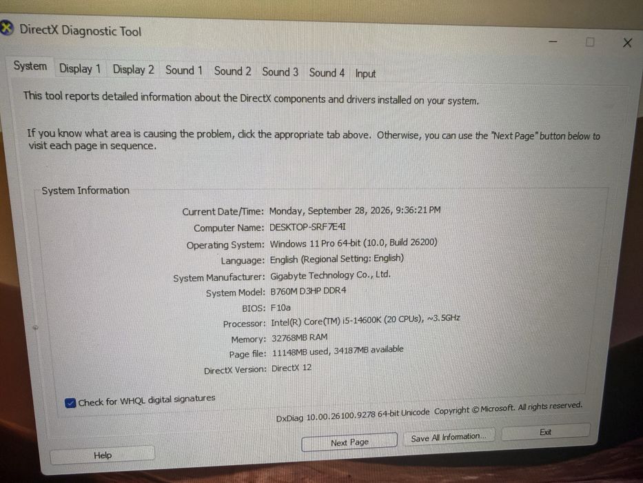 PC i5 14600k 32GB