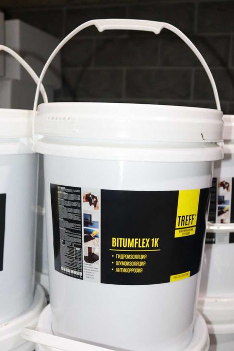 Гидроизоляция Bitumflex 1K Жидкая резина битумно полимерная TREFF