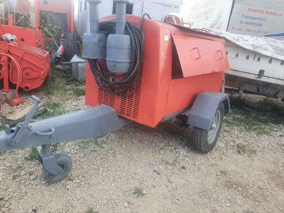 Compresor de aer electric . Tractabil  cu motor electric de 21 kw.