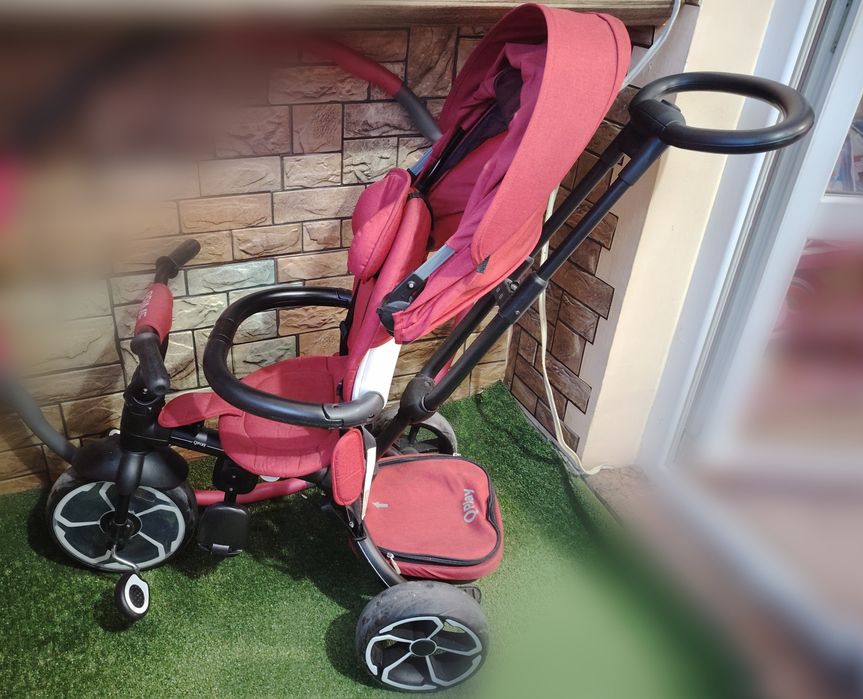 Детска триколка 4 в 1 QPlay Prime, червен цвят