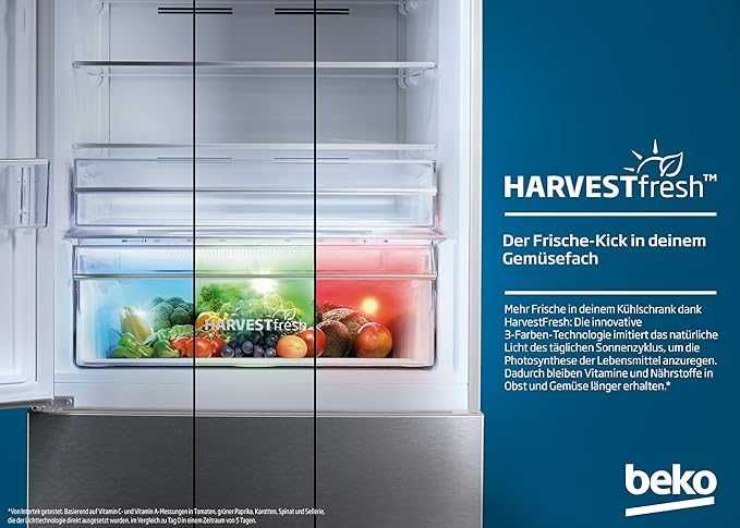 Нов инверторен хладилник с фризер Beko 203 см No Frost