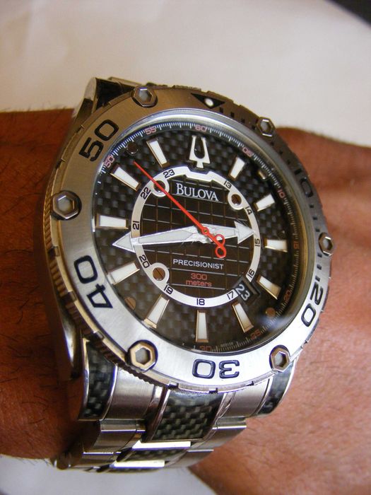 Bulova Precisionist Champlain Watch 300 Meters Carbon