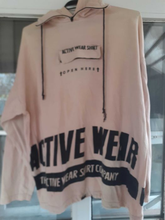 Tricou bărbaţi cu glugă-mânecă-lungă