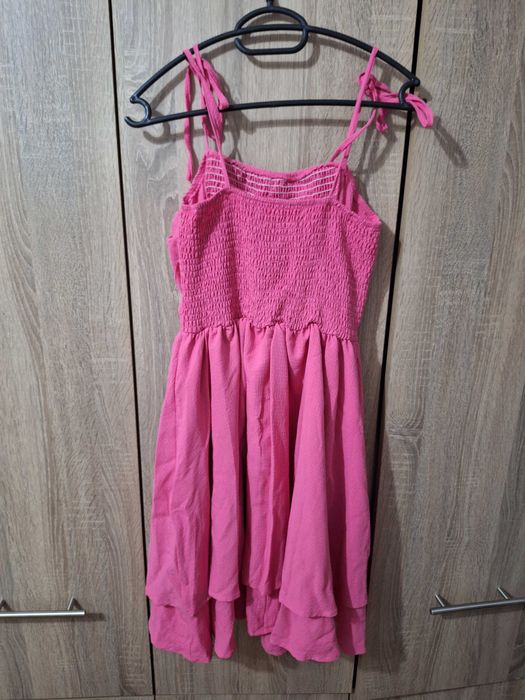 Къса розова рокля, размер: S