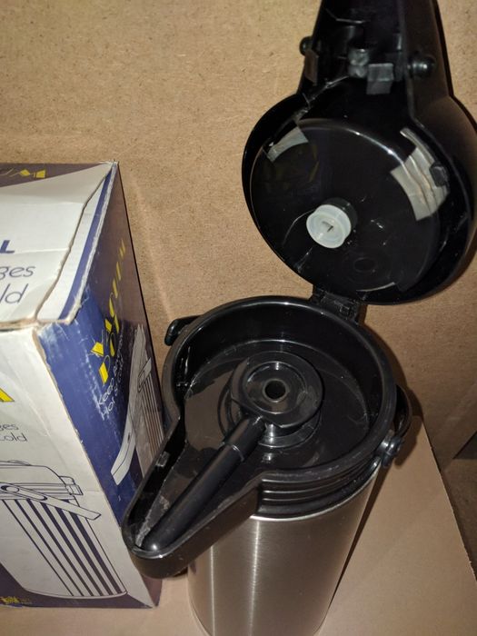 Termos cu pompa, inox, capacitate 2 L.