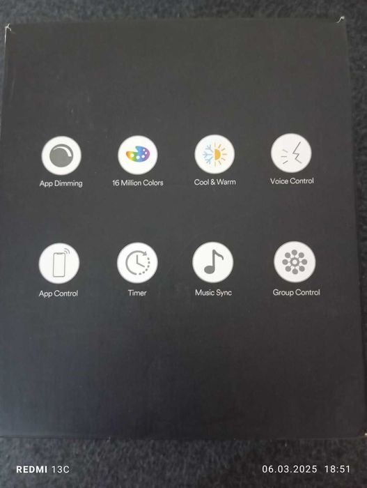 LED 4броя лед луни 12W с WIFI,16милиона цвята.