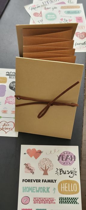 Крафт албум тип акордеон + стикери