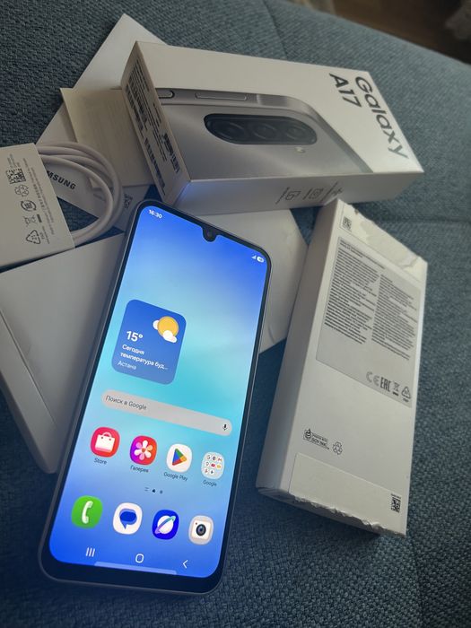 Samsung A17 6/128 silver Новый, ЕАС