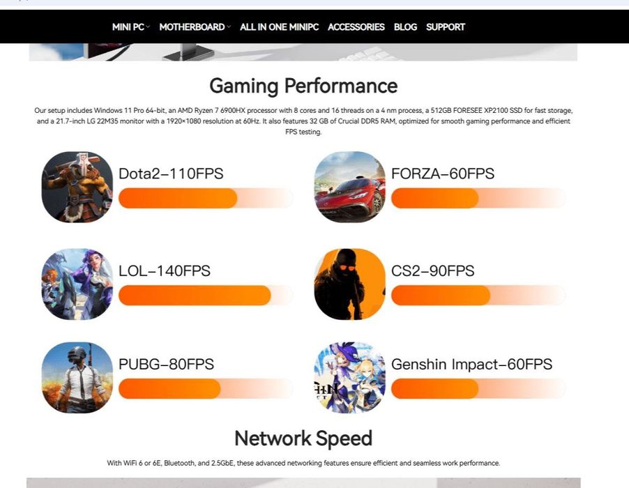 Мощный мини ПК ryzen 6600h ddr5 16gb