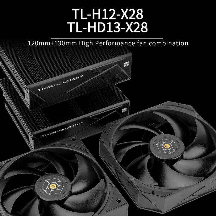 Cooler CPU Procesor Aer PC Desktop Thermalright Royal Pretor 130 Negru 6 heatpipe Ventilatoare Dual PWM AMD AM4 AM5 Intel LGA 1851 1700 1150 1151 2011
