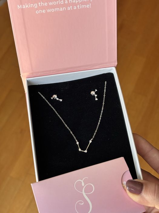 Комплект колие и обеци съзвездие “Водолей”, бранд Silenti