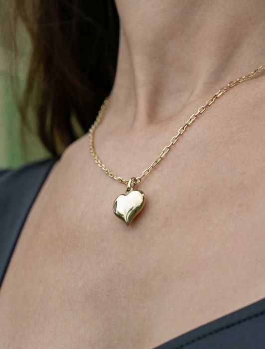 Сребърно колие с висулка във формата на сърце, подарък за любим човек