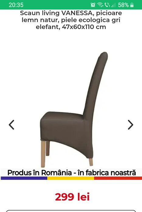 Scaun din piele naturala