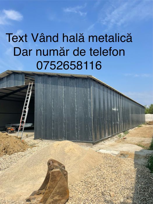 Service auto pe structura metalica 11 x 30 din profil ipe 220 si panou