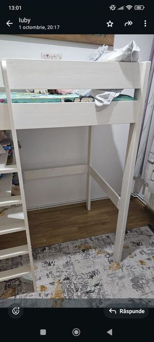 Pat etajat cu birou..