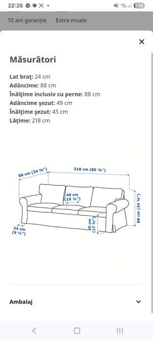 Canapea ikea impecabila