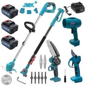 К-т 4в1 Акум. Духалка, ножица, резачка 15 см с омасляване+телеск. прът