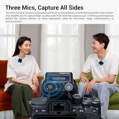 Нов GODOX Virso M2 Лаважен Микрофон с Шумоподтискане за видео влог