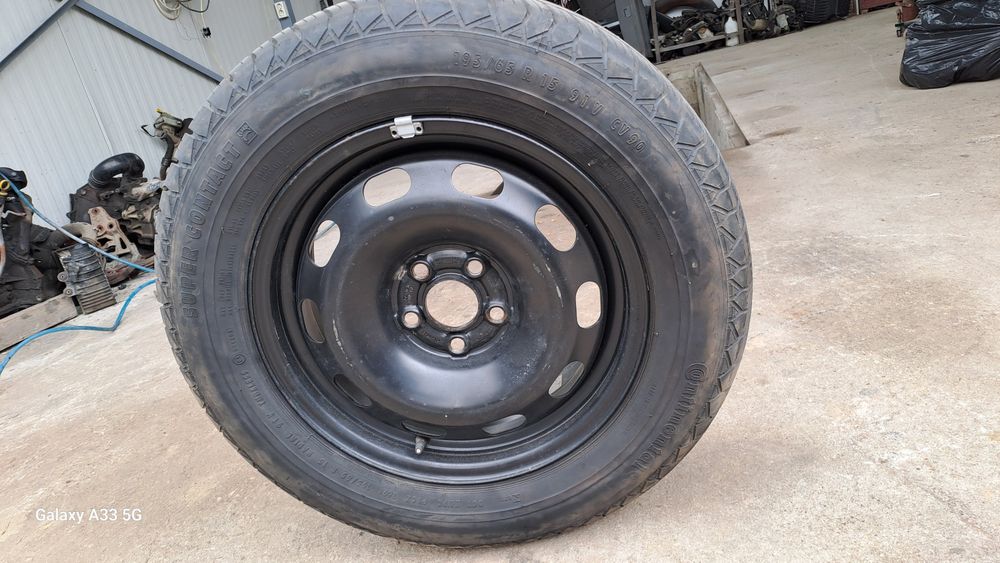 15 цола Резервна джанта 5х100 Ауди А3/Audi A3 гума 195/65/15