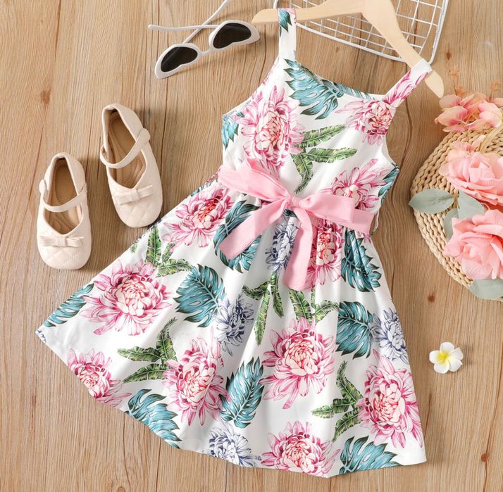 Детска рокля с панделка