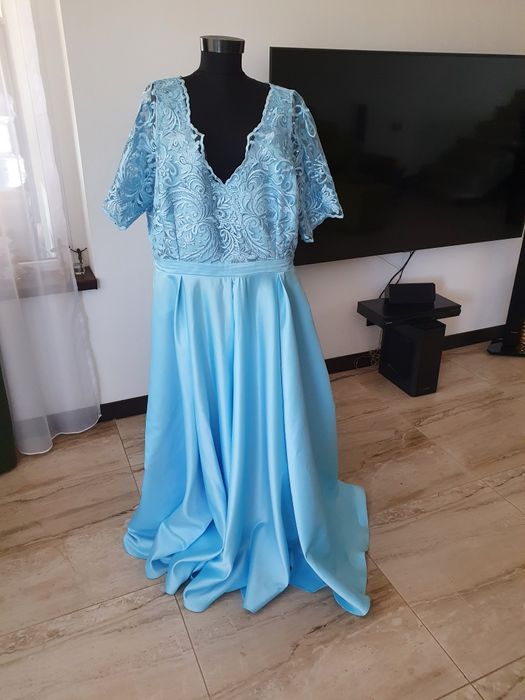 Rochie baby blue de ocazie 54 masura