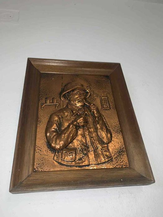 Tblou din cupru in rama de lemn