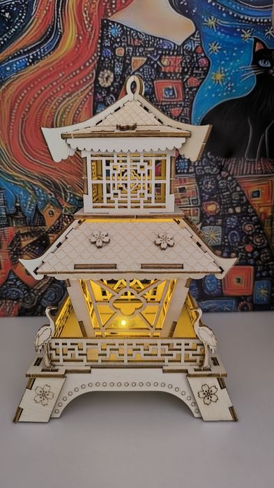 Puzzle 3D din lemn iluminate - diferite modele de Crăciun