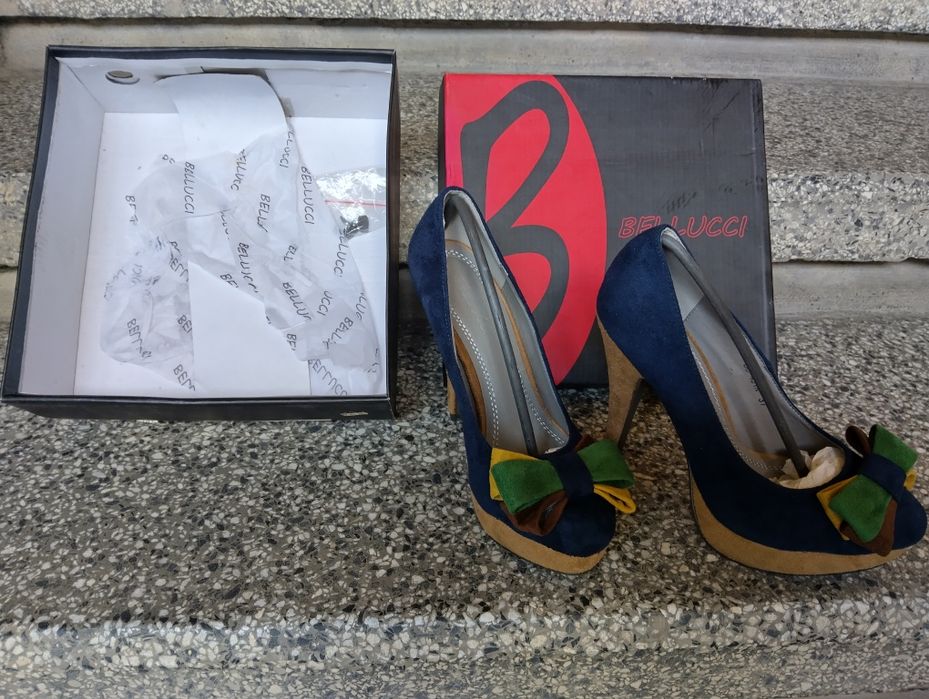 Дамски обувки естествен велур