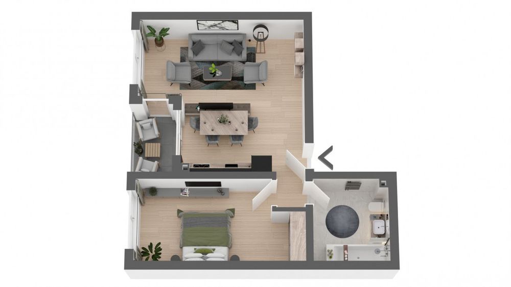 Apartament 2 camere, 48 mp, Apahida