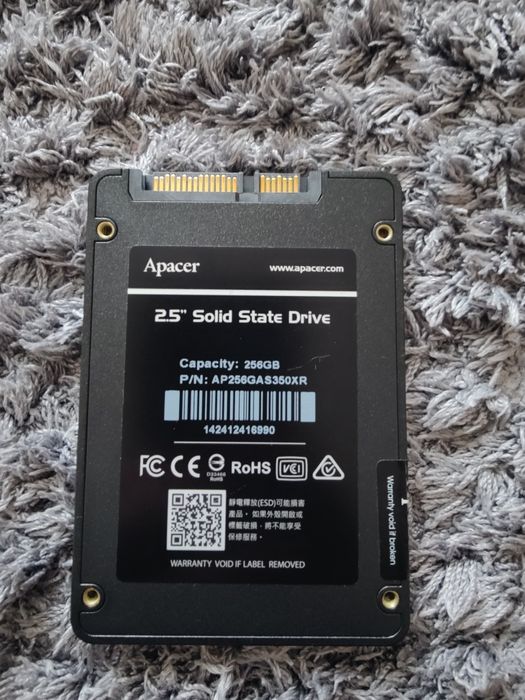 Продаётся SSD Apacer AS350X, 256Gb SATA.